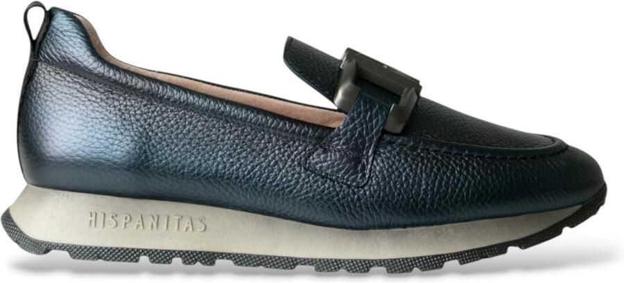 Hispanitas Kansas I25 blauwe leren mocassins