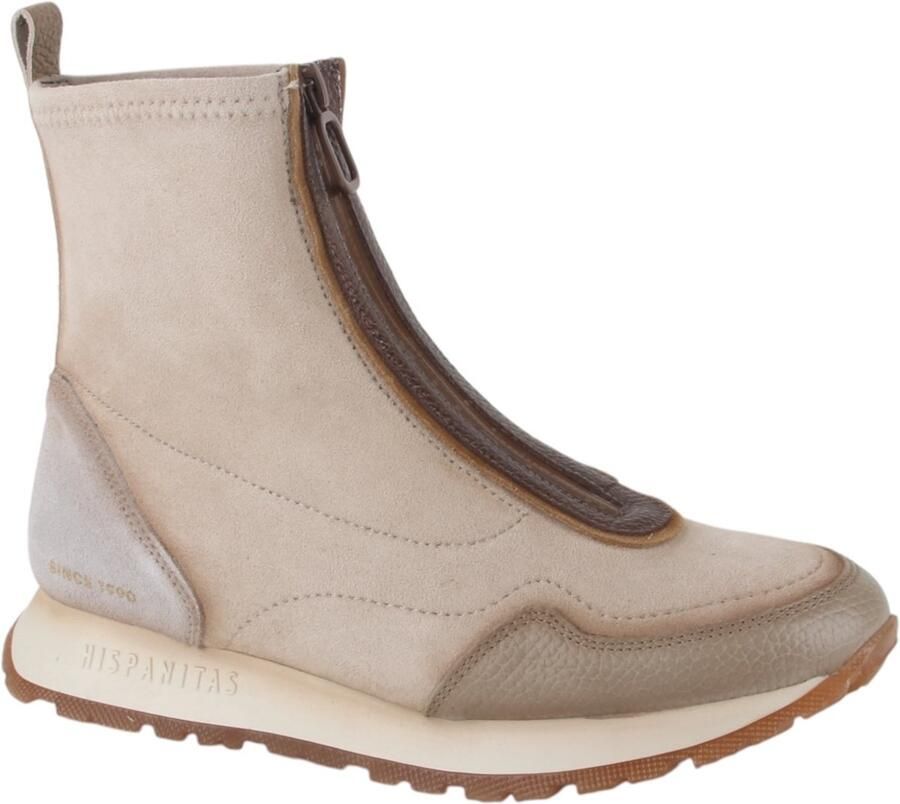HISPANITAS Lage Sneakers Dames Hi254209 Leer Beige - Foto 2
