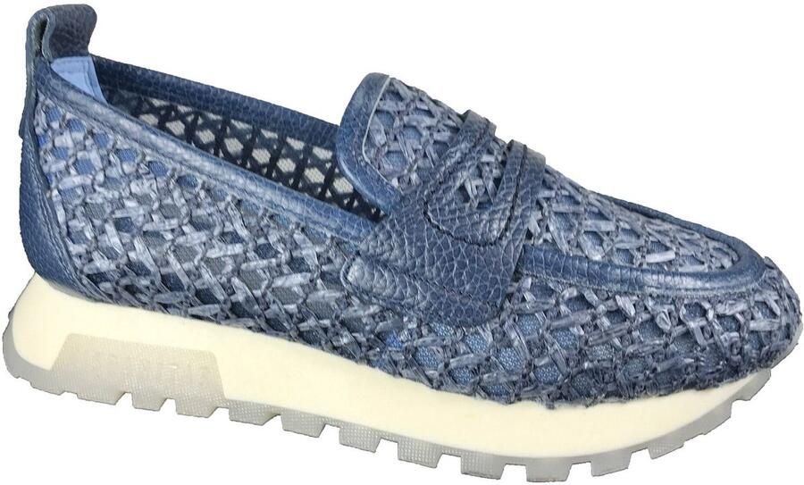 Hispanitas RHV264856 blauwe gevlochten damesmocassin Bonne Shoe
