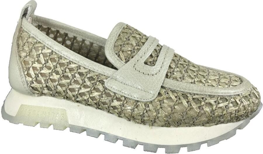 Hispanitas RHV264856 zacht groene gevlochten damesmocassin Bonne Shoe