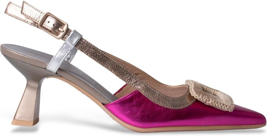Hispanitas Zilveren leren schoenen met spitse neus - Foto 2