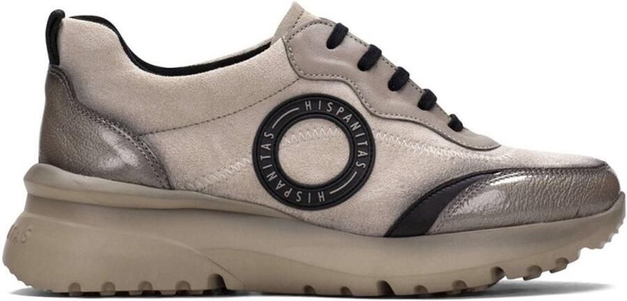 Hispanitas Polynesia Taupe leren pantoffels