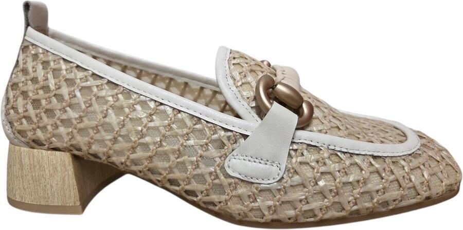 Hispanitas RHV264828 Instappers Beige Leer en Mesh Dames Beige