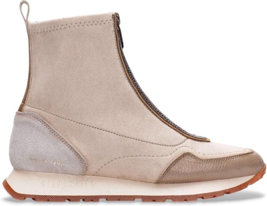 HISPANITAS Lage Sneakers Dames Hi254209 Leer Beige - Foto 3