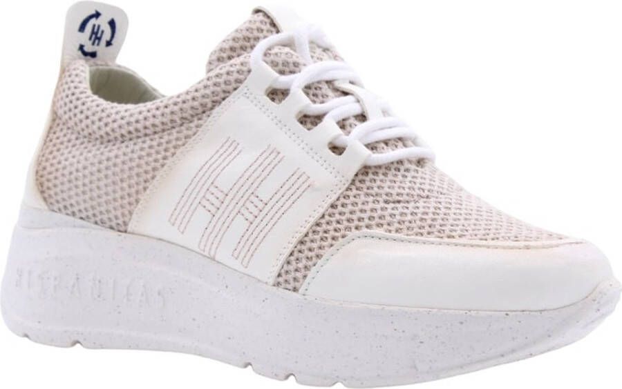 HISPANITAS Lage Sneakers Dames Hi254209 Maat: 42 Materiaal: Leer Kleur: Beige