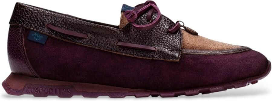Hispanitas Zinnia bordeauxrode leren sneakers