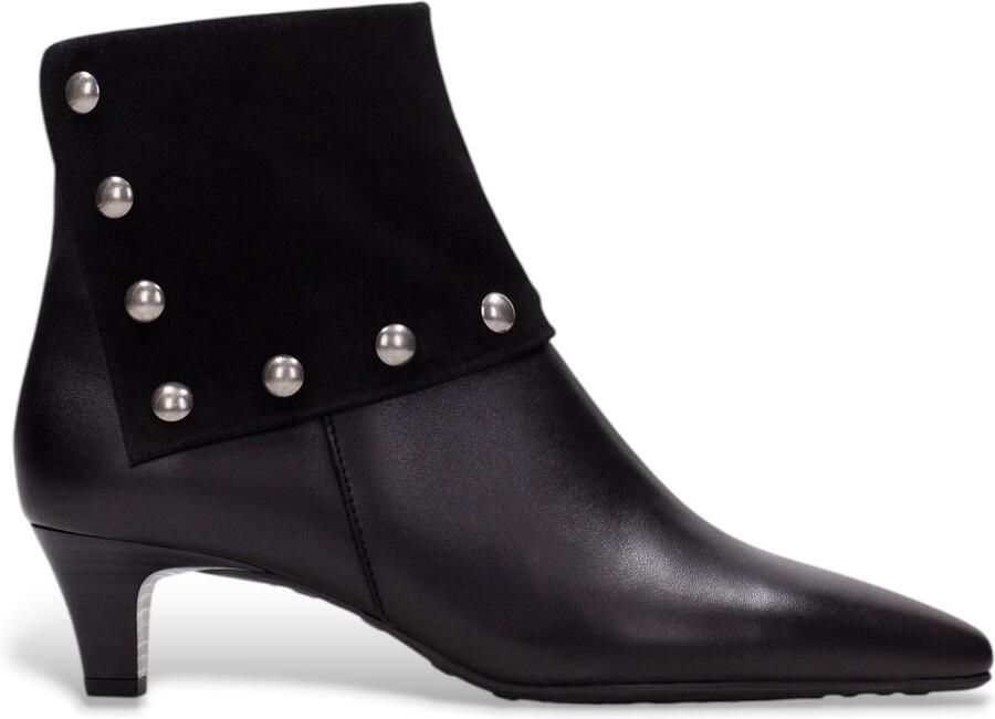 Hispanitas zwarte leren enkellaarzen met studs