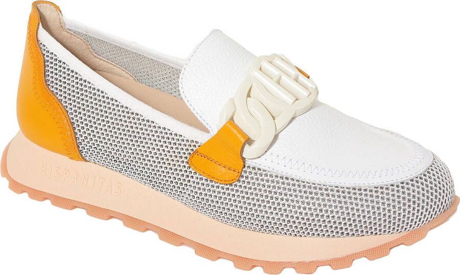 Hispanitas HV243270 MOCASSIN WIT ORANJE