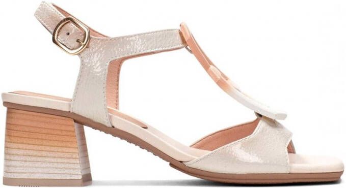 Hispanitas Leren sandalen Iris wit -Helphoogte