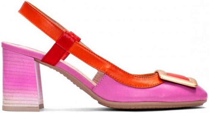 Hispanitas Leren schoenen Australië lila rood -Helphoogte