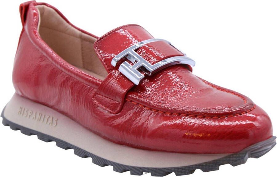 HISPANITAS Instappers Dames Hi243621 Lak Maat: 37 Materiaal: Lakleer Kleur: Rood