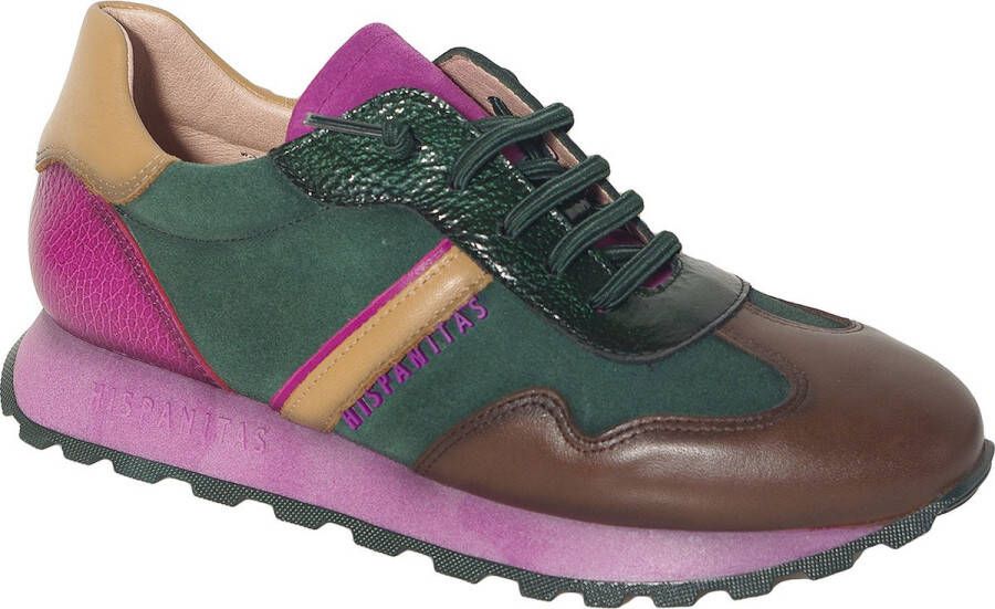 Hispanitas Loira sneakers soho cocoa forest magenta velour CHI233073
