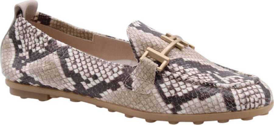 HISPANITAS Instappers Dames Hv254027 Maat: 42 Materiaal: Leer Kleur: Beige