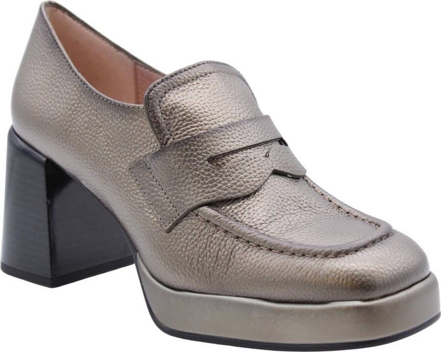 HISPANITAS Instappers Dames Hv253949 Maat: 38 Materiaal: Leer Kleur: Goud