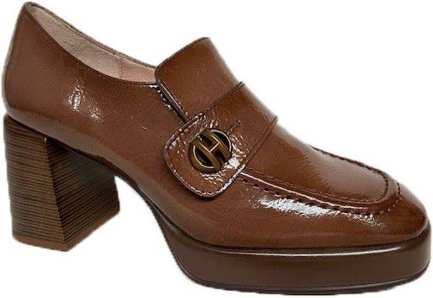 Hispanitas Mocassin Schoenen van Zwart Leer