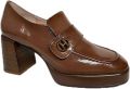 Hispanitas Mocassin Schoenen van Zwart Leer - Bruin