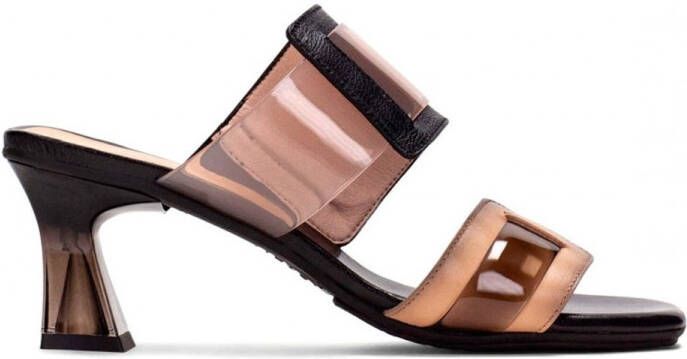 Hispanitas Stijlvolle T-Strap Hoge Hak Sandalen Zwart Dames