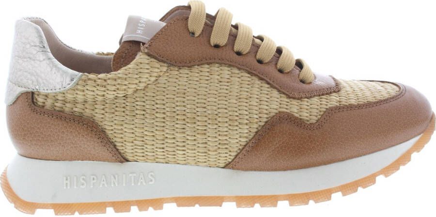 HISPANITAS Lage Sneakers Dames Rhv254045 Maat: 40 Materiaal: Raffia Kleur: Bruin