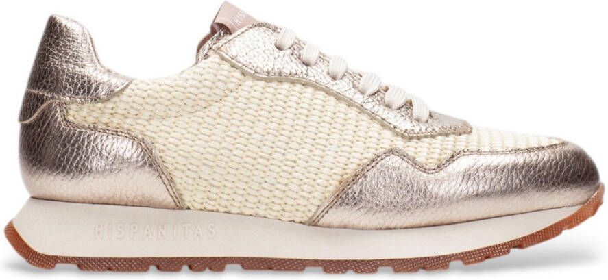 HISPANITAS Lage Sneakers Dames Rhv254045 Maat: 35 Materiaal: Leer Kleur: Brons
