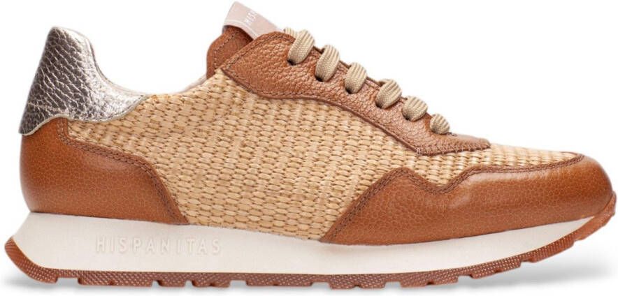 HISPANITAS Lage Sneakers Dames Rhv254045 Maat: 35 Materiaal: Raffia Kleur: Bruin