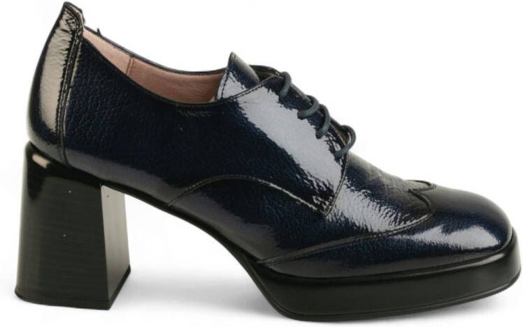 Hispanitas Schone marine leren mocassins