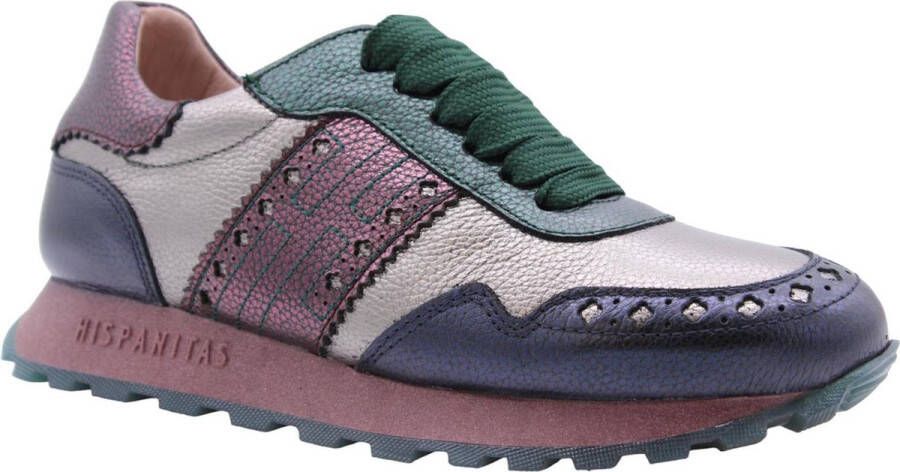 HISPANITAS Sneakers Dames Chi243623 Maat: 36 Materiaal: Leer Kleur: Groen
