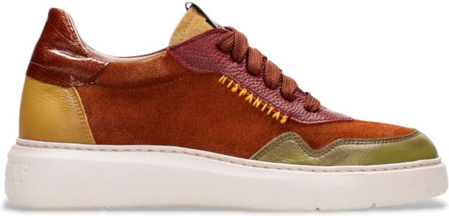Hispanitas Urban bruine leren sportschoenen