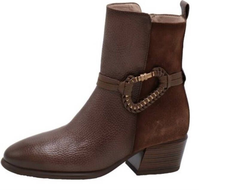 HISPANITAS Enkellaarsjes Dames Hi254270 Maat: 39 Materiaal: Leer Kleur: Bronskleurig - Foto 19