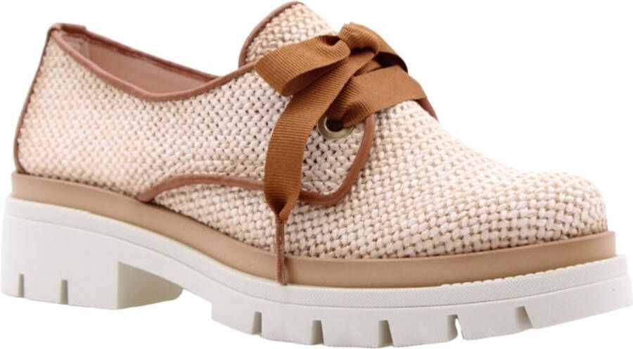 Hispanitas Mode Flats: Eco Leren Schoenen Beige Dames