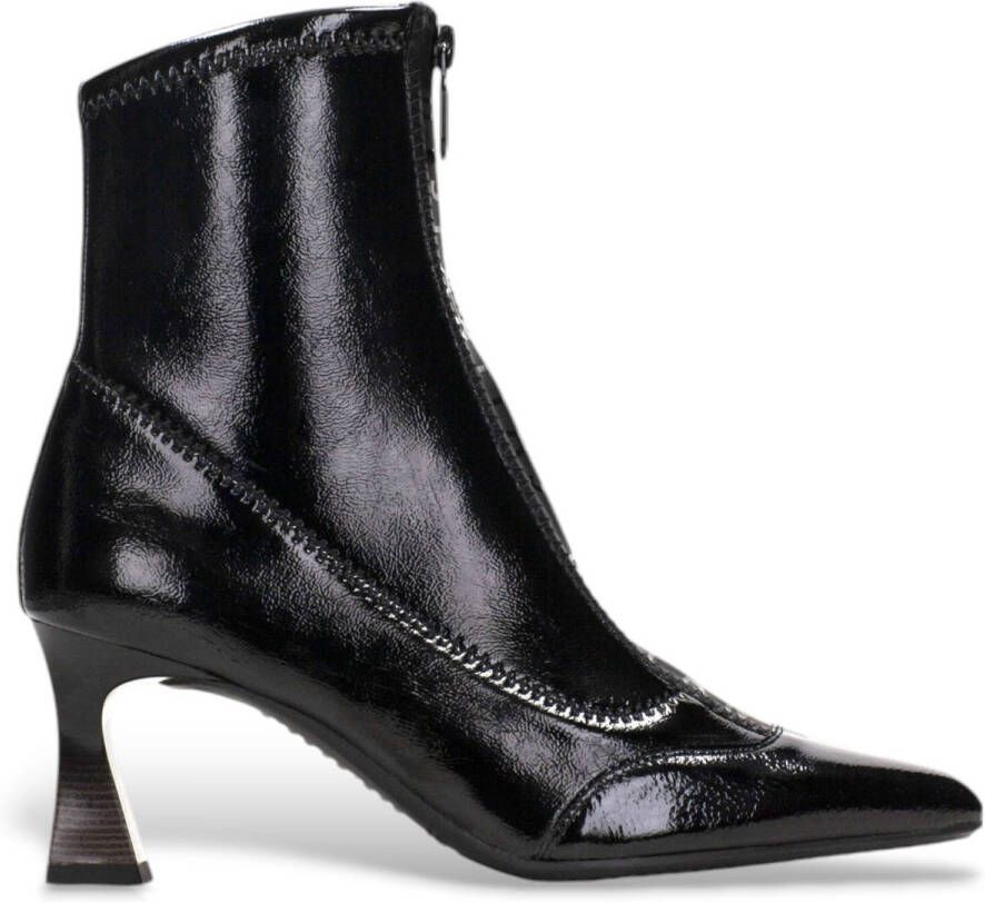 Hispanitas Zwarte enkellaarsjes van fijn leer