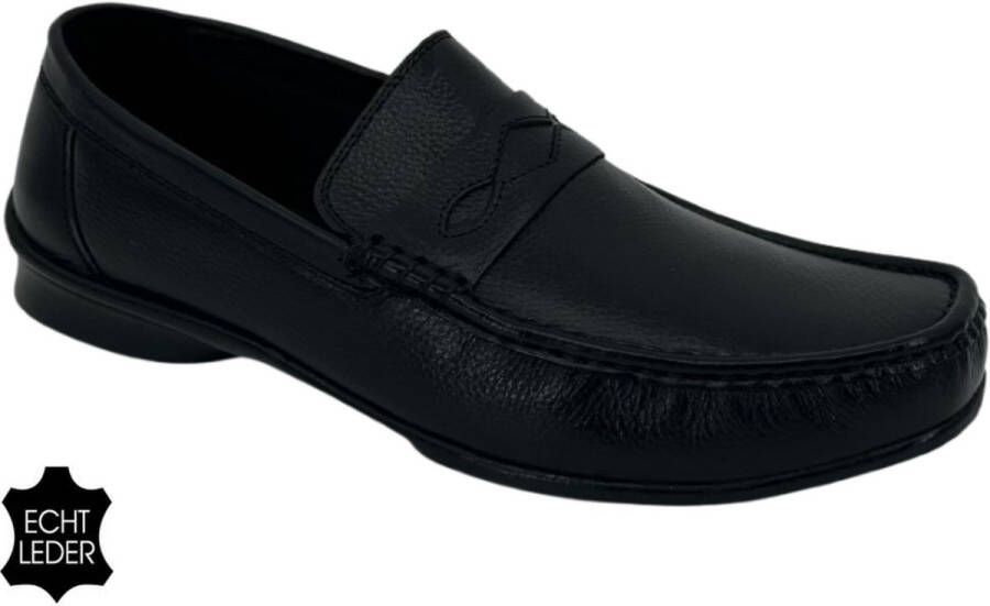 Hitman Schoenen Combine Heren Schoenen 100% Echt Leer Loafers Heren Instappers Heren Extra Grote Maten Bruin - Foto 2