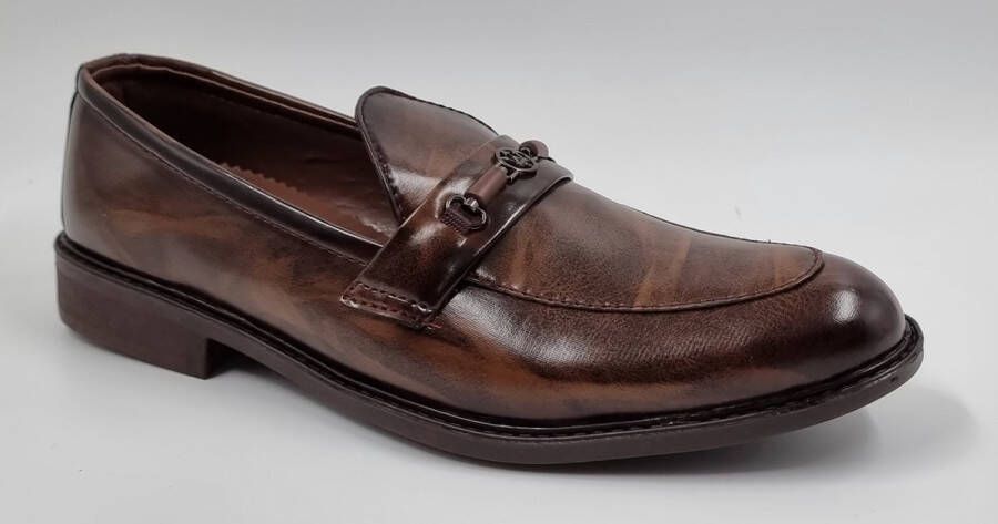Hitman Schoenen DEJAVU Heren Instappers Heren Loafers Bruin