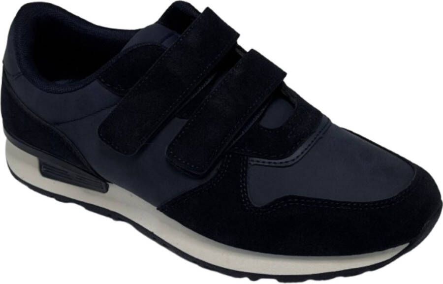 Hitman Schoenen Elong500 Heren Schoenen Heren Sneakers Lichtgewicht Heren Sneakers Klittenband Sluiting Donker Blauw