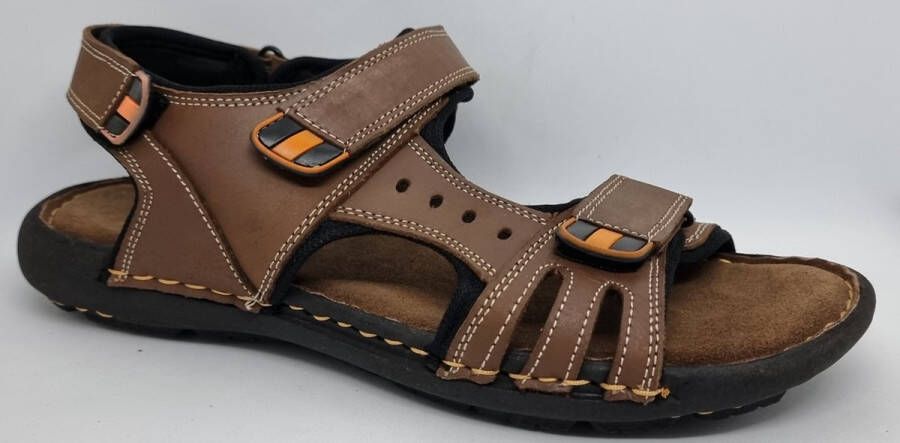 Hitman Schoenen FLICK Heren Sandalen Wandelsandalen Echt Leer – Camel –