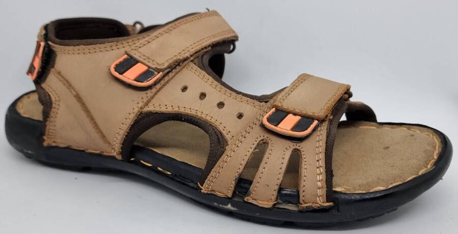 Hitman Schoenen FLICK Heren Sandalen Wandelsandalen Echt Leer Crème –