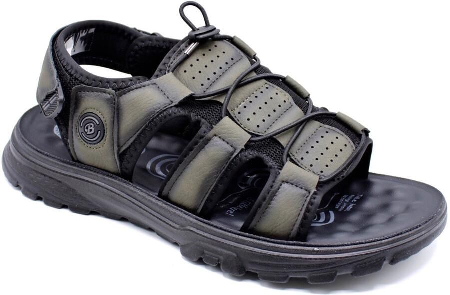 Hitman Schoenen Elong500 Sandalen Heren Lichtgewicht Zacht Voetbed Klittenband Sluiting Leger Groen - Foto 2