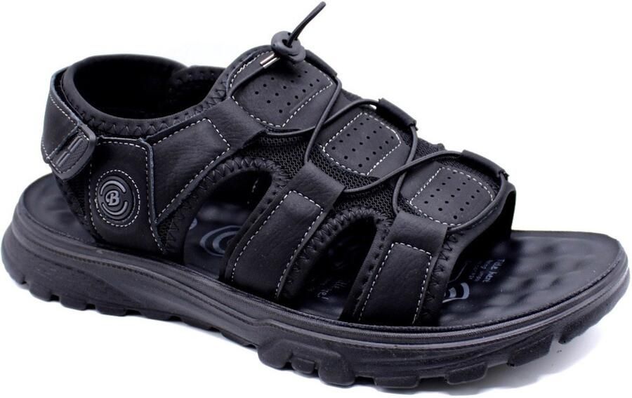 Hitman Schoenen Elong500 Sandalen Heren Lichtgewicht Zacht Voetbed Klittenband Sluiting Zwart - Foto 2