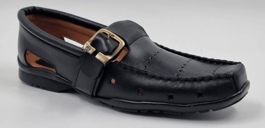 Hitman Schoenen LionStyle Heren Sandalen Echt Leer Zwart