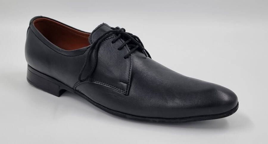 Hitman Schoenen MERIET Herenschoenen Veterschoenen Heren Zwart Echt Leer