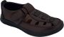 Hitman Schoenen New Generation Sandalen Heren Instappers Heren Lichtgewicht Heren Sandalen Klittenband Sluiting Donker Bruin - Thumbnail 7