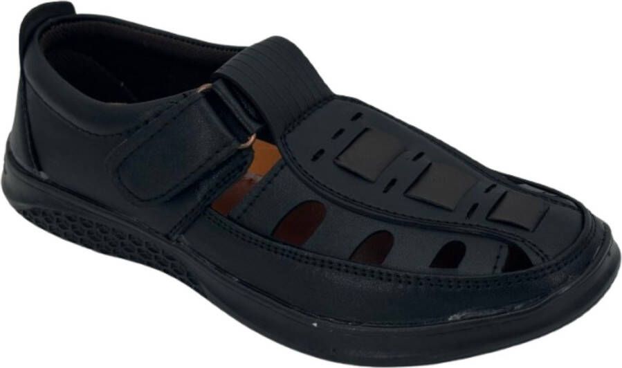 Hitman Schoenen New Generation Sandalen Heren Instappers Heren Lichtgewicht Heren Sandalen Klittenband Sluiting Zwart