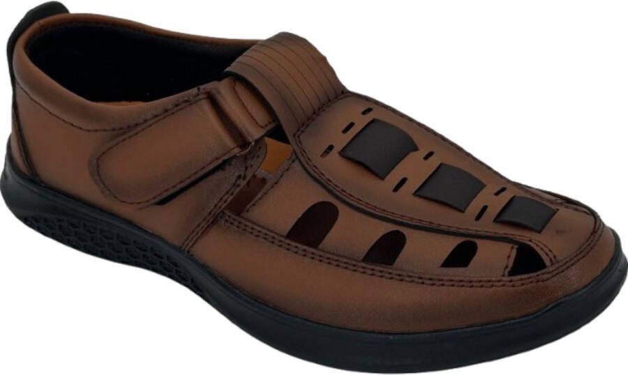 Hitman Schoenen New Generation Sandalen Heren Instappers Heren Lichtgewicht Heren Sandalen Klittenband Sluiting Mustard