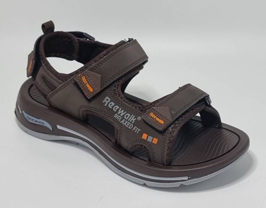 Hitman Schoenen Reewalk Sandalen Heren Mannen Sandalen Licht Gewicht Memory Foam Voetbed Bruin