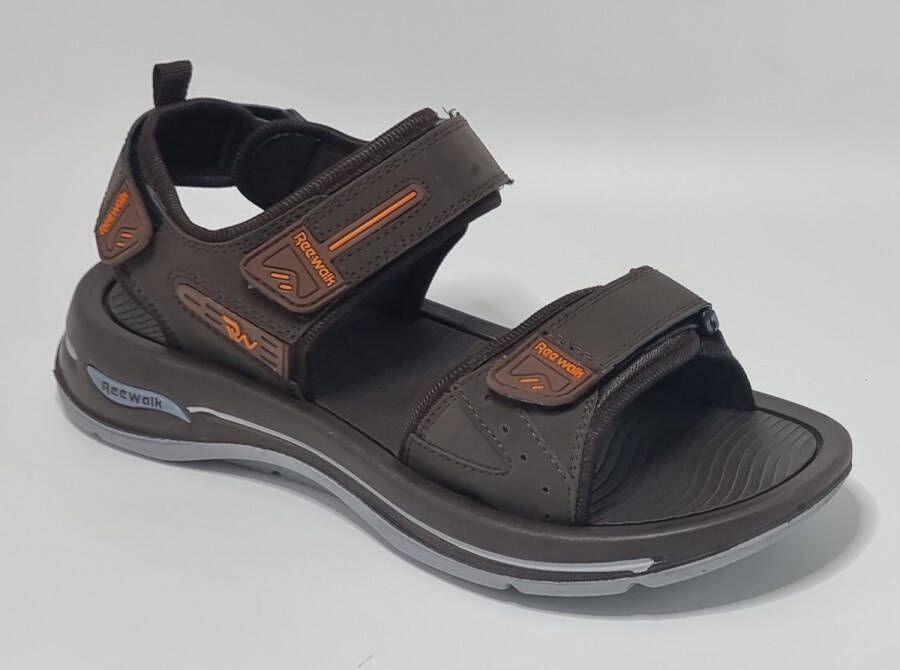 Hitman Schoenen Reewalk Sandalen Heren Mannen Sandalen Licht Gewicht Memory Foam Voetbed Bruin