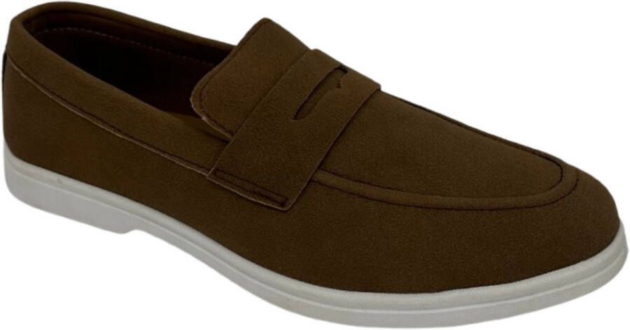 Hitman Schoenen SHK Loafers Heren Schoenen Heren Instappers Lichtgewicht Olijf Groen