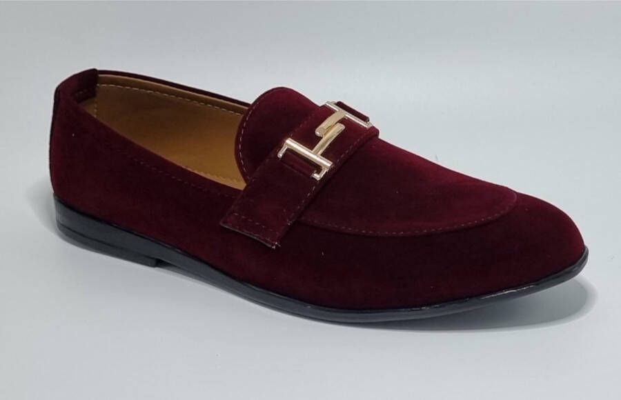 Hitman Schoenen STARLITE Heren Schoenen Heren Loafers Heren Instappers Suède Rood