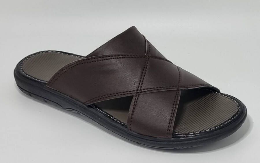 Hitman Schoenen Walking Heren Slippers voor Heren Licht Gewicht Heren Slippers met een Zacht Voetbed Bruin