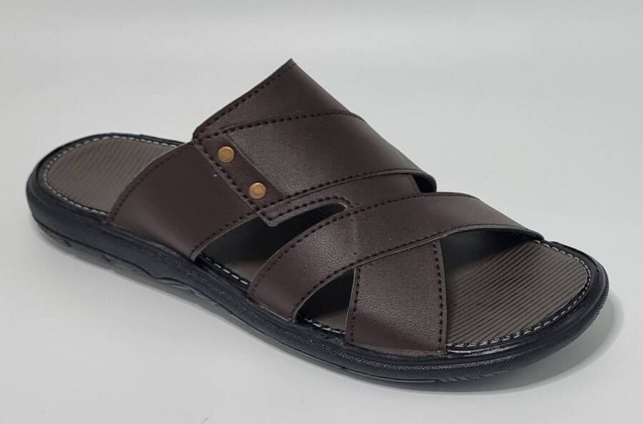 Hitman Schoenen Walking Heren Slippers voor Heren Licht Gewicht Heren Slippers met een Zacht Voetbed Bruin