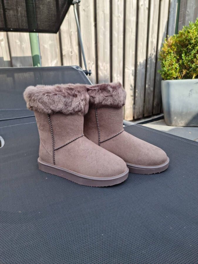 HKM Allweatherlaars Davos Fur taupe (bruinig)