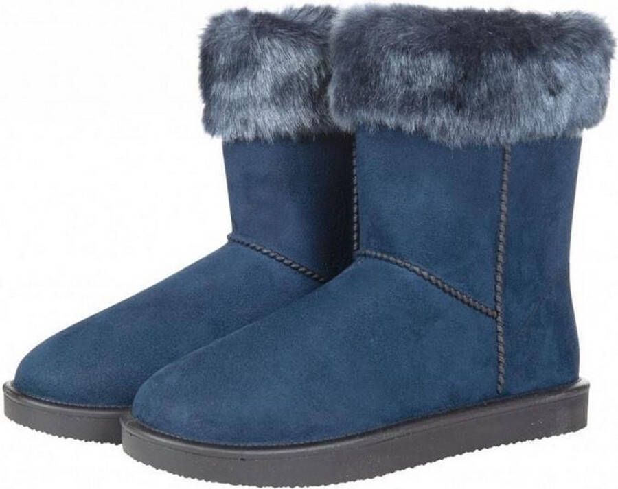 HKM Allweatherlaars Davos Fur waterproof (met bontrandje) donkerblauw